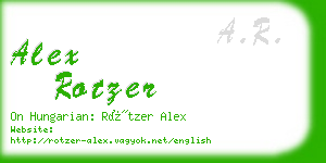 alex rotzer business card